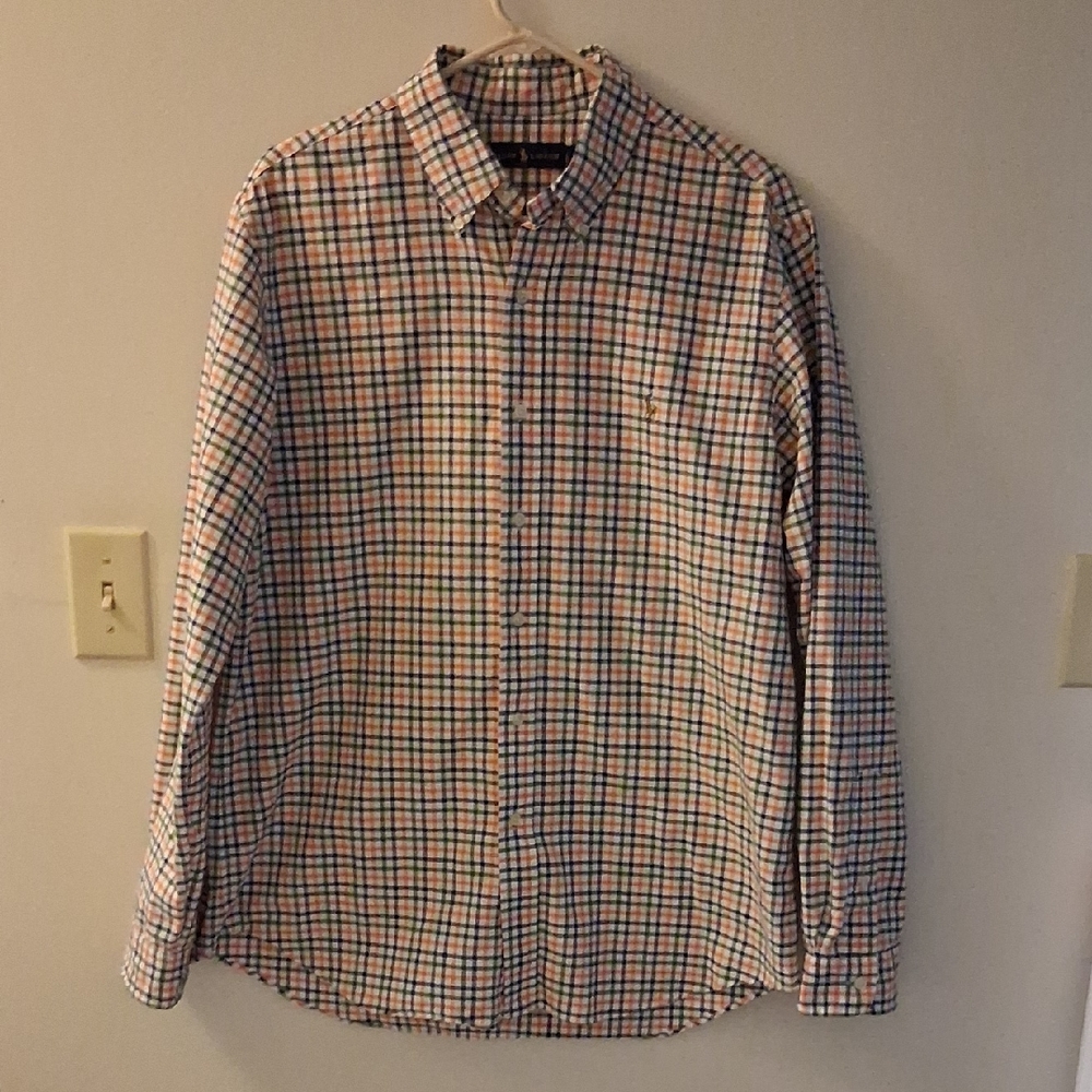 Ralph Lauren Red and Blue Plaid Casual Shirt